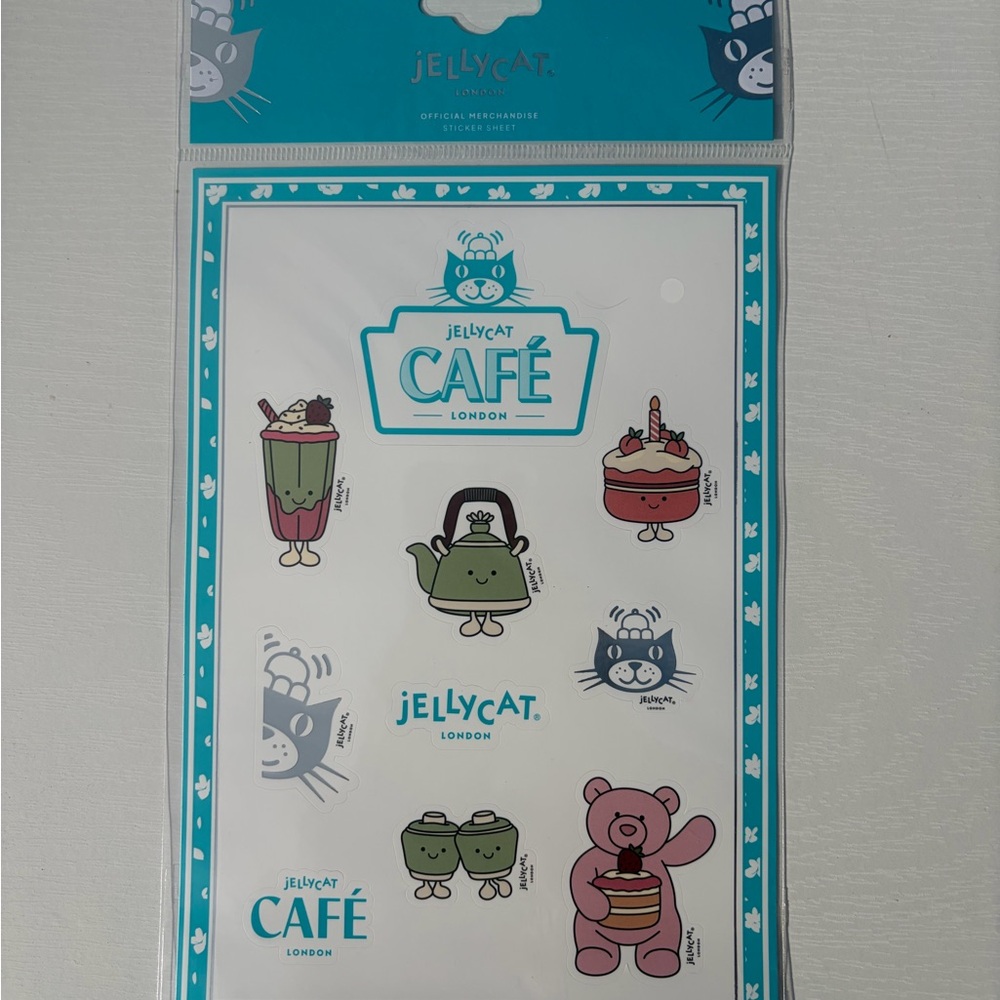 Jellycat Shanghai Exclusive Set (Bear, Teapot, Teacups) 3 Stickers and 3 pins - Picture 12 of 12